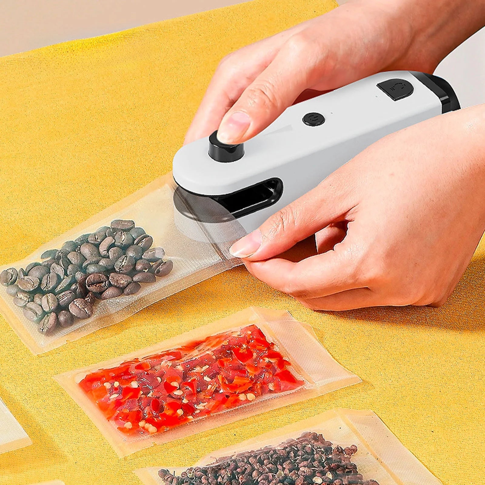 Under $5 Mini Bag Sealer Portable Rechargeable Handheld Magnetic Attraction Chip Bag Sealer for Snacks, Candies & Food Storage
