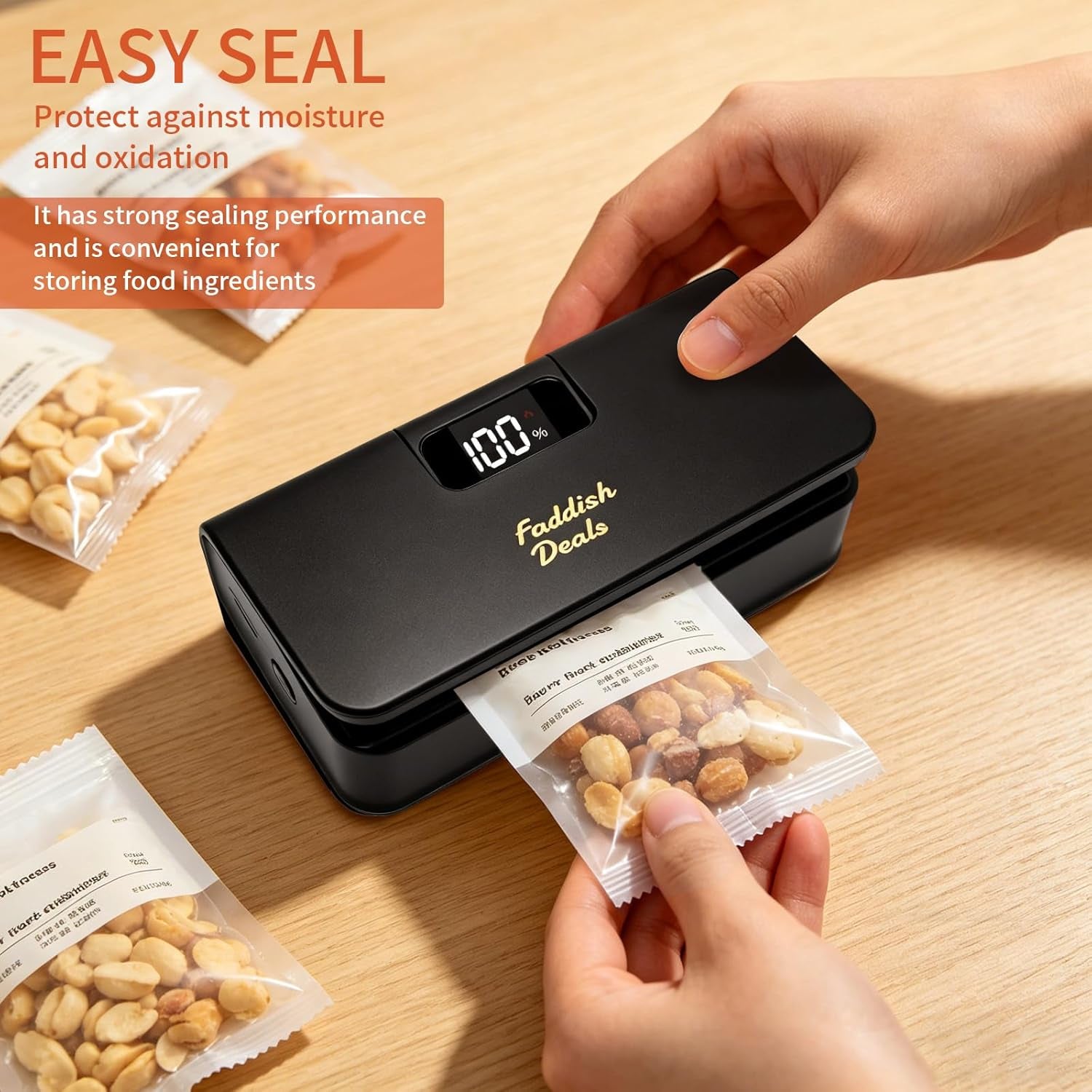 Mini Bag Sealer, 4.7", 6 Adjustable Gears, Black | Chip Bags Heat Sealer Capper, Bag Reseal with Cutter, Portable, for Chips Snacks Mylar Bags