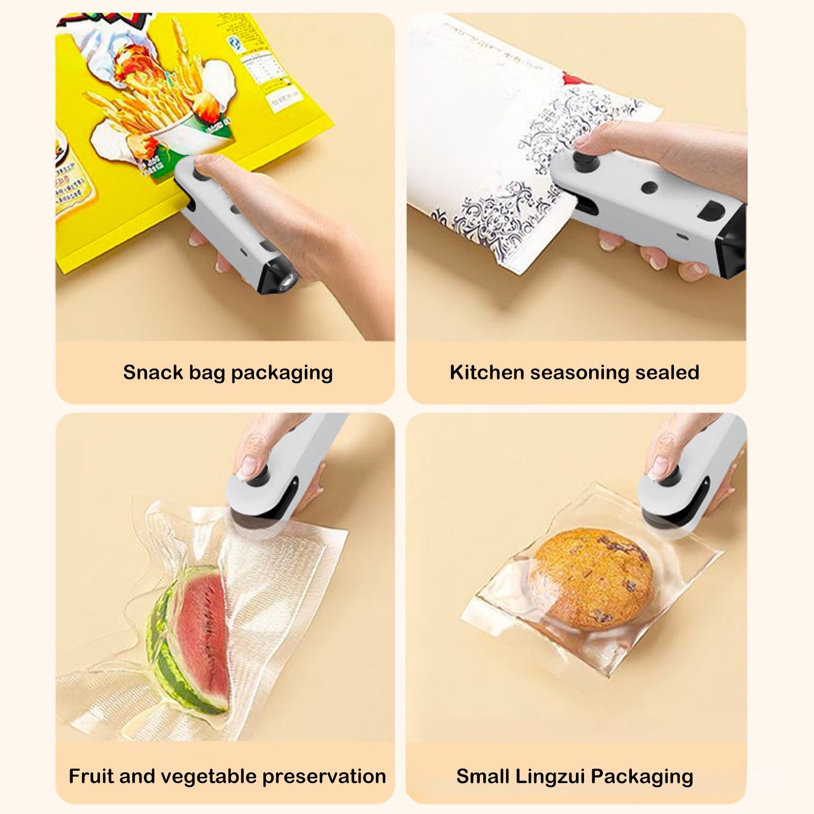 Under $5 Mini Bag Sealer Portable Rechargeable Handheld Magnetic Attraction Chip Bag Sealer for Snacks, Candies & Food Storage